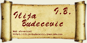 Ilija Budečević vizit kartica